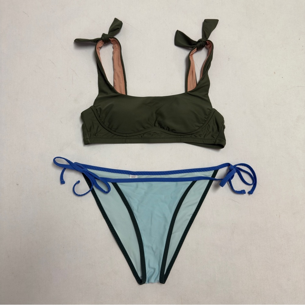 MIX&MATCH Green and Blue Bikini Set - Picture 4 of 7
